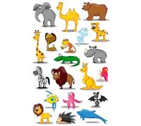 BSB Autocollants Animaux Sauvages Amusants