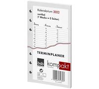BSB Calendrier de Rechange Compact A6 1 Semaine / 2 Pages Verticale