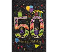 bsb Carte d'anniversaire 50 ans - Happy Birthday - Enveloppe vert clair