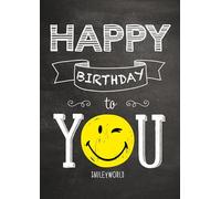 bsb Carte d'anniversaire A4 avec smiley