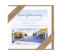 bsb Carte d'anniversaire - Nature Card - Cartes durables avec enveloppe - Carte d'anniversaire pour femme et homme - 15,5 x 15,5 cm - Dunes