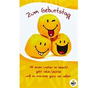 BSB Carte d'anniversaire Zum Geburtstag Smiley Jongla Balls 5105710-2