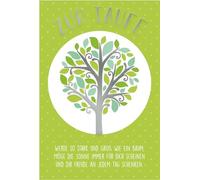 bsb Carte de baptême - Cadeau de baptême garçon et fille avec motif d'arbre - Carte de vœux avec enveloppe - Joli cadeau de baptême - 11,5 x 17,0 cm