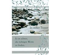 bsb Carte de condoléances pour funérailles - Avec enveloppe - Carte de condoléances de qualité supérieure avec motif plage - 11,5 x 17,0 cm