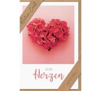 bsb - Carte de remerciement des cœurs - Nature Card - Cartes de vœux durables - Cartes avec enveloppe - Cadeau meilleur ami ou ami - Carte Amour & Amitié 11,6 x 16,6 cm