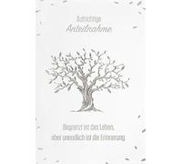 bsb Carte funéraire - Arbre - Avec enveloppe