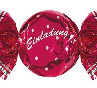 bsb Lot de 5 cartes de vœux, cartes d'anniversaire, cartes d'invitation avec texte à l'intérieur « Bonbon »