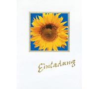 bsb Lot de 5 cartes d'invitation avec texte intérieur Motif tournesol