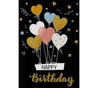 bsb Perleberg - Carte Invitation Anniversaire Mariage de qualité supérieure - Motif ballon - Carte d'anniversaire avec enveloppe - Cartes d'anniversaire de qualité supérieure - 11,6 x 16,6 cm