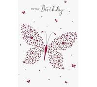 bsb Perleberg Lifestyle Collection Carte d'anniversaire de haute qualité avec motif papillon - Carte d'anniversaire colorée avec enveloppe - Cartes d'anniversaire de qualité supérieure 11,6 x 16,6 cm