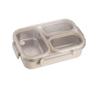 Bsbkoj 3-Compartment Lunch Box, Leak-Proof Insulated Bowl, 24x17x6.5cm Stainless Steel Container, Thermal Food Carrier, Box with Sections, Meal Prep Set for School and Camping
