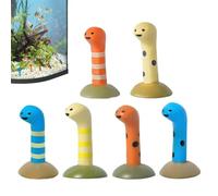 Bsbkoj Accessoires d'aquarium | Décoration anguille pour aquarium - Lot de 6 décorations de dessin animé pour aquariums, terrariums et vivariums ainsi que bureau