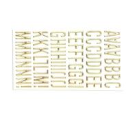 Bsbkoj Autocollants alphabet | Alphabet et chiffres pour art et bricolage Décalcomanies | Lettres de A à Z dorées, pour cartes de vœux, récipients, fenêtres, portes, voitures, salles de classe,