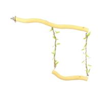 Bsbkoj Balançoire de cage à oiseaux, perroquet en bois, perche à mâcher, perche | Perche en bois, fournitures pour animaux de compagnie pour Lovebird, cockatiel, sans vague, pinson, mynah