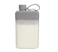 Bsbkoj Bouteille d'eau plate, bouteille d'eau carrée - Bouteille rectangulaire de 450 ml | Facile à transporter, tient dans un sac à main, rectangulaire, étanche, transparent pour les voyages