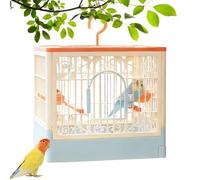 Bsbkoj Cage pour perruches - Maison avec perchoir et plateau amovible - Cage haute à oiseaux avec bac amovible - Pour canaris, perruches et aras pour nourrir, grimper, se reposer