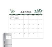 Bsbkoj Calendrier 2026-2027 pour réfrigérateur magnétique - 18 mois - Décoration d'intérieur esthétique solide - Calendrier magnétique pour réfrigérateur - Pour la lecture, la santé mentale