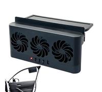 Bsbkoj Car Window Fan, Auto Solar-Powered Air Circulation Fans, Adorable Three-Head Ventilation Cooling System for SUV, Sedan, Truck, Small Car, and RV Use, 9.06x4.45x1.97 inches