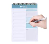 Bsbkoj Checklist Pad, Writing Pad Organizer, 52 Sheets Productivity Things to Memo Pads, Portable Daily Planner Notebook, Task Organizers for School, Tasks and Goals, 10.31x6.5 inches