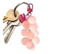 Bsbkoj Color Change Grape Keychain, UV Reactive Fruit Bead Pendant Charm, Cute Purse Decoration with Sun Sensitive Design, Beaded Keyring System, Stylish Bag Accessory Style, Daily Carry Use