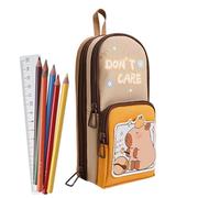 Bsbkoj Cute Capybara Pencil Case, Large Capacity Schoolbag Pen Pouch, 8.66x3.94x2.76 inches, Aesthetic Stationery Holder, Zippered Storage Bag for Students, Art Supplies & Travel