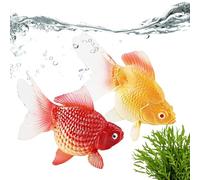 Bsbkoj Fish Ornament, Aquarium Toy Decoration, 4.5x5cm Fish with Drifting, Reusable Drifting Motion, Floating Figure with Natural Style, Tank Accessory for Family Friends Home