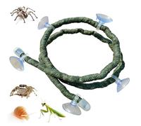 Bsbkoj Flexible Reptile Vine, Artificial Climbing Branch, 40-78 inches Jungle Vine with Suction Cup, Terrarium Habitat Decor, Bendable Branch with Natural Style, Cage Accessory for Gecko and Lizard