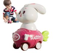 Bsbkoj Friction Push and Go Car Toys Set, Inertia Powered Rabbit Vehicle Playset Use, Shockproof Pull Back Kids Car Toy, Birthday Gift Age 3 Plus Boys Girls Early Learning Fun Racing Vehicle