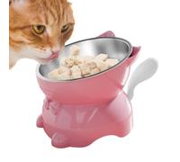 Bsbkoj Gamelles Surélevées de Chats Distributeur incliné Anti-vomissement