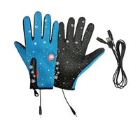Bsbkoj Gants d'hiver imperméables, gants chauffants, écran tactile USB, gants chauds multifonctions, coupe-vent, confortables pour le cyclisme, la randonnée