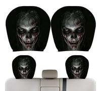 Bsbkoj Housses D'Appui-Tête Visage De Fantôme 2 Pièces Protecteur Décoratif