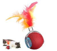 Bsbkoj Interactive Rolling Dog Ball, Smart Pet Rolling Toy, 2.24 inches Automatic Moving Cat, Red/White Ball with Intelligent Obstacle Avoidance for Puppy Indoor Activity