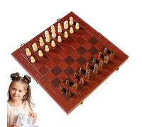 Bsbkoj Jeu d'échecs en Bois, Jeu d'échecs,Jeu de société de Voyage avec pièces | Jouets de Jeu Amusants en Famille, échiquier Pliant, de Casse-tête pour Adultes et