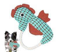 Bsbkoj Jouet en peluche pour chien - Jouet dur rempli de couineur de dents pour chien - Outil d'entraînement avec papier froissé - Corde de coton-tige - Jeu interactif pour animal de compagnie