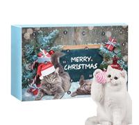 Bsbkoj Jouet pour Chat Avent de Noël 2025-24 Jours Jouets pour Chaton | Calendrier de Compte à Rebours des Fêtes - pour la Maison, Usage Quotidien, et Soulagement de l'Ennui à Noël