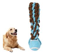 Bsbkoj Jouet pour chien en corde - Design de balle de tennis interactive pour chiens - Parfait pour la maison, le parc, le jardin et les jeux de jardin - 20,9 x 5,9 x 10,9 cm - Bleu jaune