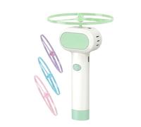 Bsbkoj Jouet volant rechargeable, 15,2 x 15,2 x 5,1 cm avec 4 hélices lumineuses, jeu interactif pour chat, LED avec style fantaisie, outil d'entraînement pour cour et jardin