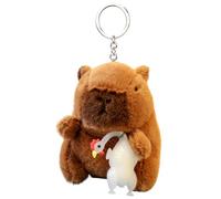 Bsbkoj Kapybara Porte-clés en peluche, jouet mignon, cadeau - Pendentif en forme d'animal - Pour anniversaire, Pâques, filles, , Noël, Saint-Valentin, Suspendez du poulet grillé qui change de