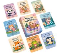 Bsbkoj Kids Affirmation 48 Piece Set Cute Inspirational Encouragement For Daily Self Esteem And Positive Thinking, Empowering Mindfulness For Home School Party Meditation Use