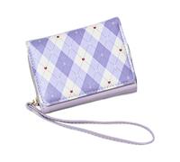 Bsbkoj Kids Purse, Lovely Plaid Bifold Wallet Large Capacity Multi Card Slots Cute Short Wallet, Durable Stylish Card Holder Purse for Children Teen Girls Women Travel Shopping Birthday Holiday Use