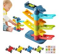 Bsbkoj Lot de 4 mini voitures volantes de table - Rampe de voiture - Pour filles à partir de 3 ans - Cadeau d'anniversaire d'intérieur - Bureau et sol - Activité de jeu pour l'école maternelle