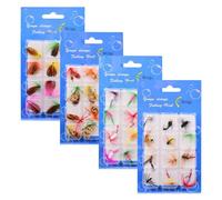 Bsbkoj Lot de 48 leurres de pêche réalistes pour la pêche à la perche, pour pêcheurs, eaux douces, lacs, rivières, réservoirs, étangs, hommes, papas, maris