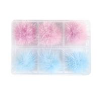 Bsbkoj Lot de 6 pompons magnétiques pour ongles, boules moelleuses 3D avec