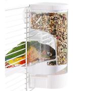 Bsbkoj Mangeoire à perruches - Distributeur automatique de nourriture transparente à double support pour oiseaux, pour pinsons, moines, perroquets, maison, jardin, cour, aménagement paysager, parc