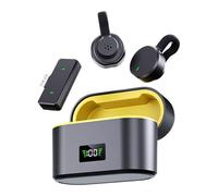Bsbkoj Microphone sans fil - Microphone audio professionnel à réduction du bruit pour enregistrement vidéo, création de contenu, prise de parole en public, enseignement, instruction de fitness avec