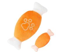 Bsbkoj Peluche pour chien à mâcher pour chien - Peluche de dessin animé pour le nettoyage des dents - Stock de fromage pour animaux de compagnie - Jouet de divertissement pour amis et familles