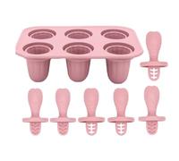 Bsbkoj Petits Moules à Glace à l'Eau | 6 Cases Moule à Bacs Congélateur - Moules en Silicone Réutilisables à Bâtonnet pour Glaces aux Fruits Desserts Gelée