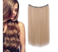 Bsbkoj Pince à cheveux en extensions, pince à cheveux humaine en extensions,Extensions de cheveux à l'aspect naturel - Positre à coiffure droite de 20 pouces de long pour les filles, élégante perruque