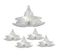 Bsbkoj Plant Drain Mesh, Cone Shaped Breathable Net Pad System, 5 Piece Planter Base Grid Drainage Mat Set, Root Aeration Support Layer Material, for Bonsai Orchid Vegetable Pot Indoor Outdoor Use