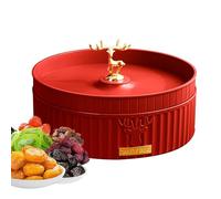 Bsbkoj Plateau de service divisé, plateau rotatif à fruits secs pour mariage, bol à fruits secs créatif, boîte à bonbons rotative, étui de rangement pour noix, assiette de service pour salon